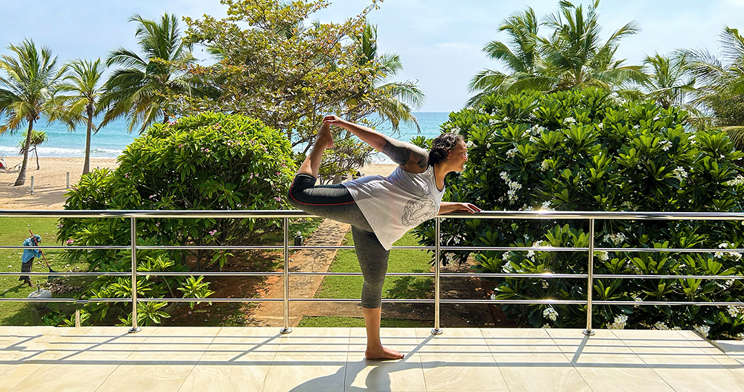 Yoga shala right on the beach at Lantern Retreats